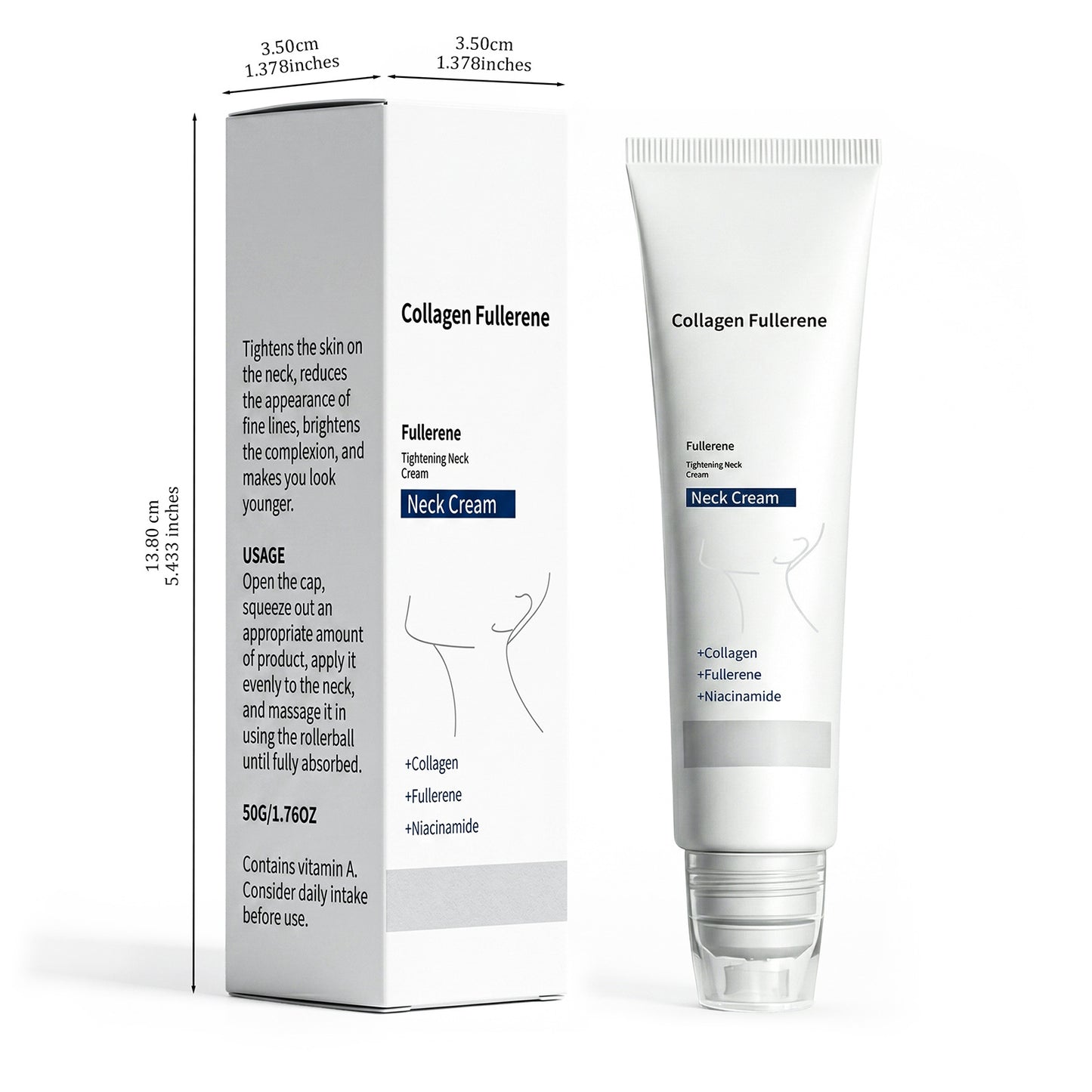 Plump and smooth neck cream massage to reduce neck wrinkles