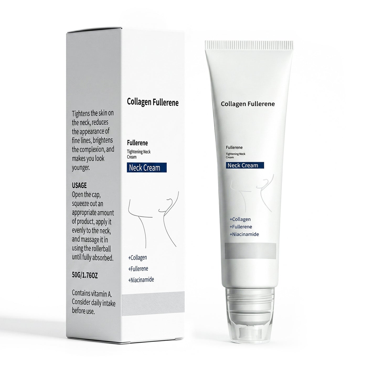 Plump and smooth neck cream massage to reduce neck wrinkles