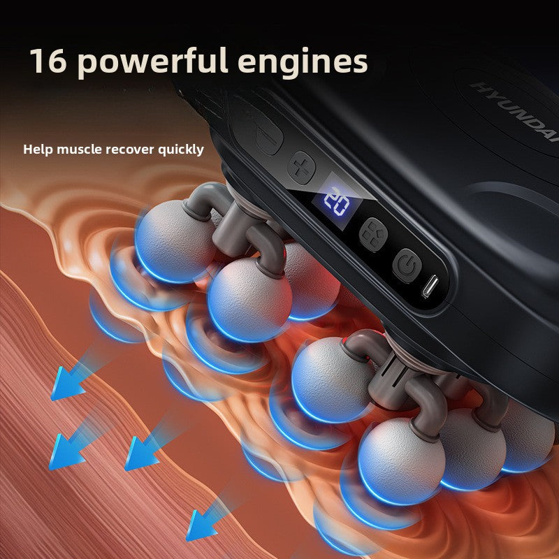 Hyundai 16-Head Rechargeable Massage Gun